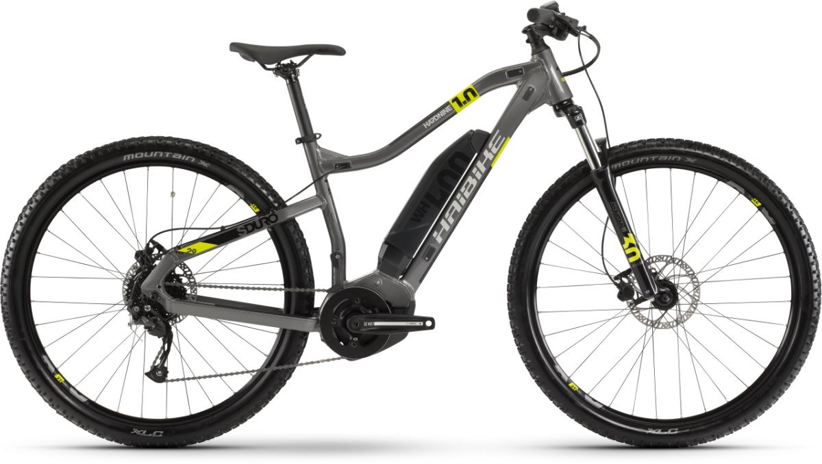 

Электровелосипед Haibike Sduro HardNine 1.0 400Wh 9 s. Altus 29", рама L, серо-лаймово-черный, 2020