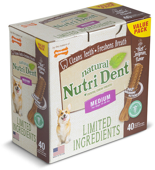 

Жевательное лакомство Nylabone Nutri Dent Natural для чистки зубов для собак M