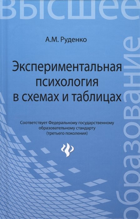 

А. М. Руденко: Экспериментальная психология в схемах и таблицах. Учебное пособие