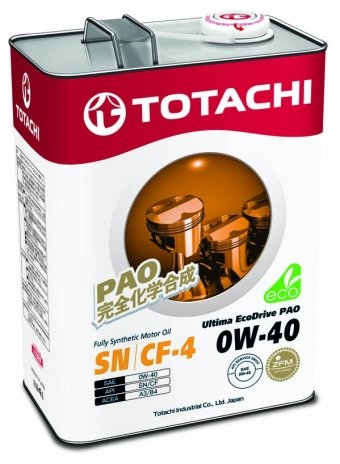 

Моторное масло Totachi Ultima Ecodrive Pao 0W-40 4л