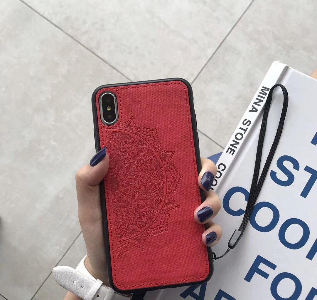 

Mobile Case TPU+Textile Mandala 3D Red for Samsung A305 Galaxy A30 / A205 Galaxy A20 2019