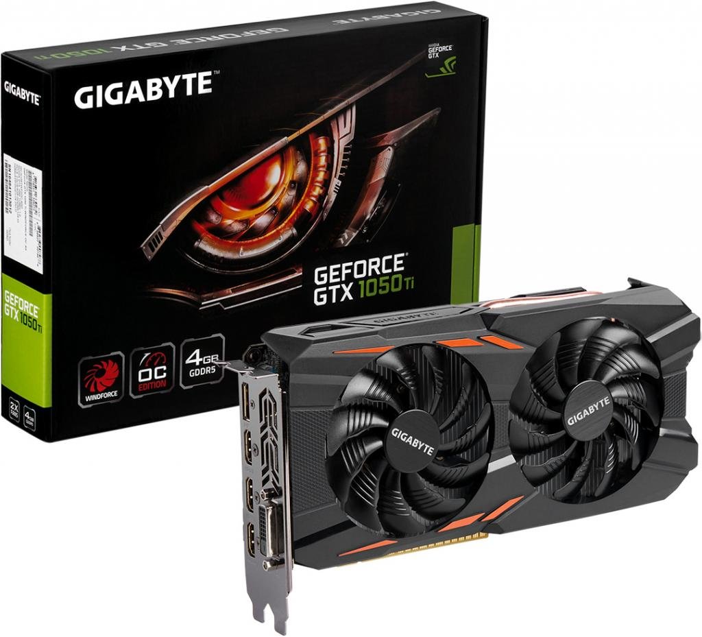 

Gigabyte GeForce GTX1050 Ti 4096Mb Windforce 2X Oc (GV-N105TWF2OC-4GD)