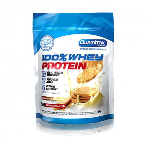 

Quamtrax 100% Whey Protein 500 g /16 servings/ Biscuit Custard Cream