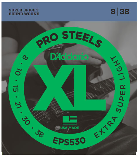 

Струны D`ADDARIO EPS530 Xl Pro Steels Extra Super Light 08-38