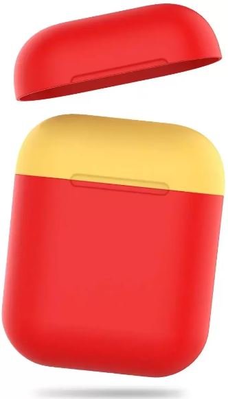 

Чехол для наушников AhaStyle Silicone Duo Case Red/Yellow (AHA-01380-RRY) for AirPods