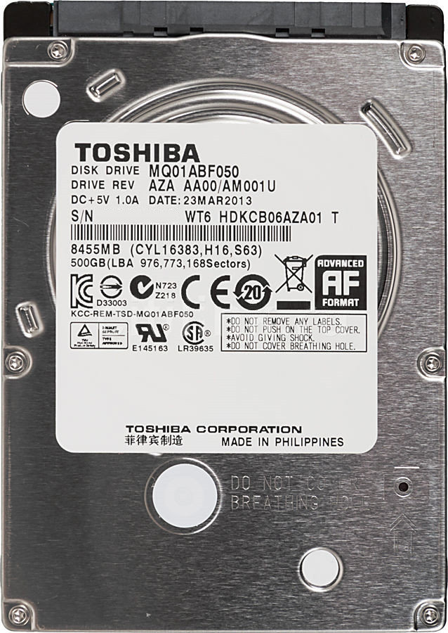 

Toshiba MQ01ABF050 Rb