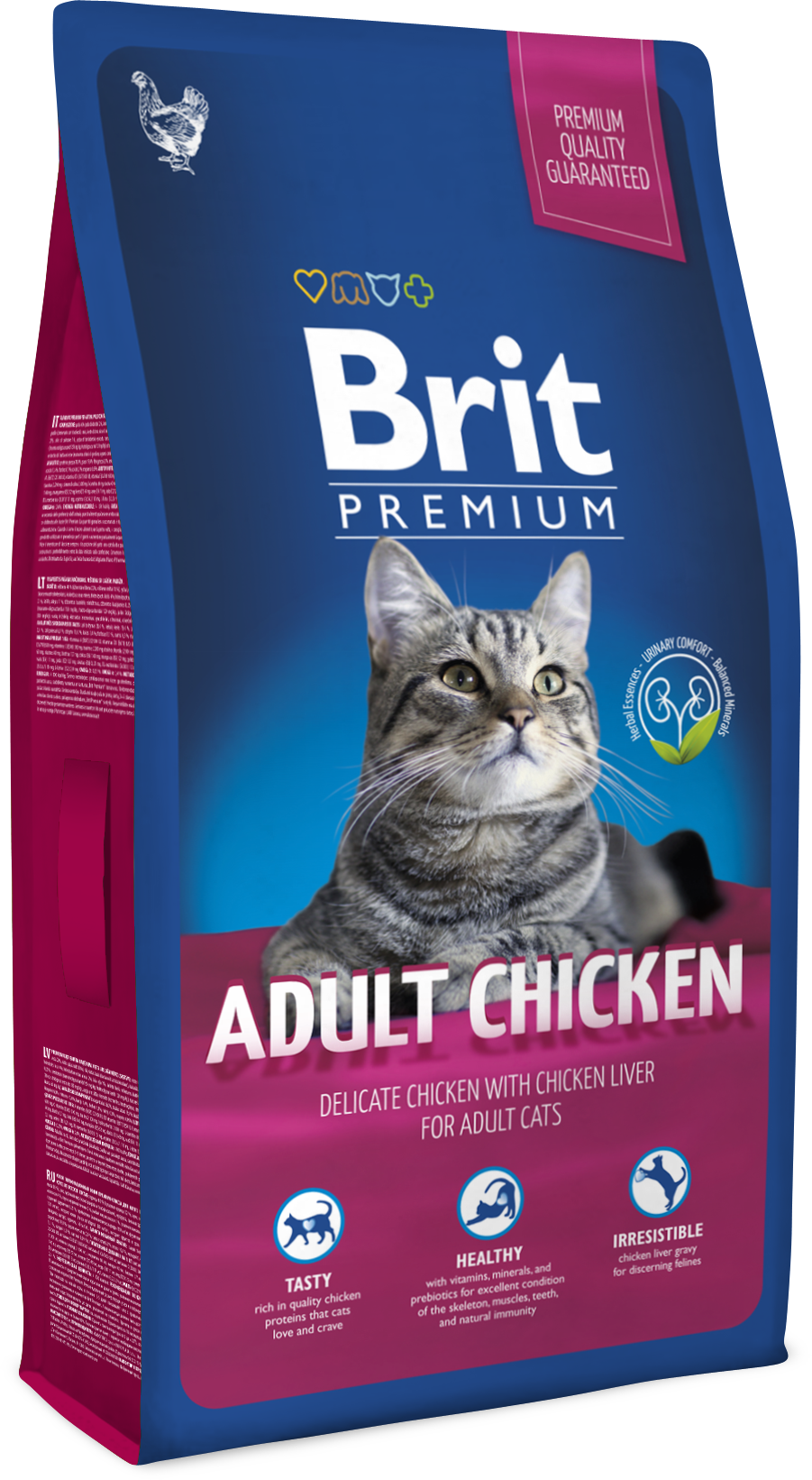 

Сухой корм для взрослых кошек с курицей Brit Premium Adult Chicken 8 кг (8595602513093)