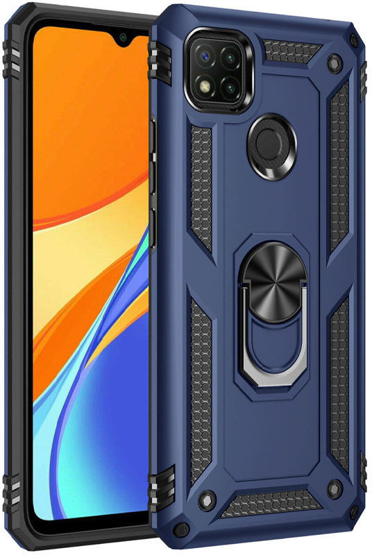 

Mobile Case Shockproof Serge Magnetic Ring Navy Blue for Xiaomi Redmi 9C