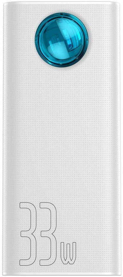 

Baseus Power Bank 30000mAh Amblight Digital Display Quick Charger Pd 33W White (PPLG-02)