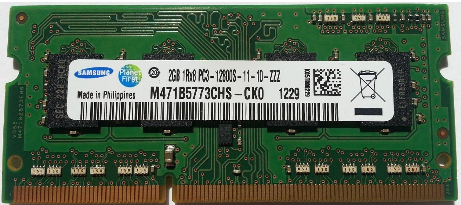 

Samsung 2 Gb SO-DIMM DDR3 1600 MHz (M471B5773CHS-CK0) Rb