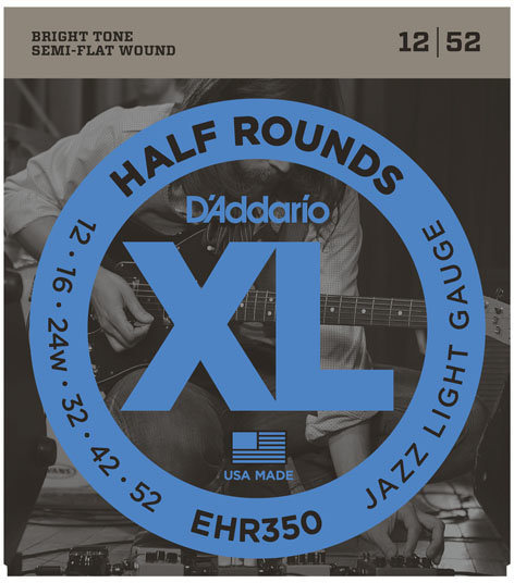 

Струны D`ADDARIO EHR350 Xl Half Rounds Jazz Light 12-52