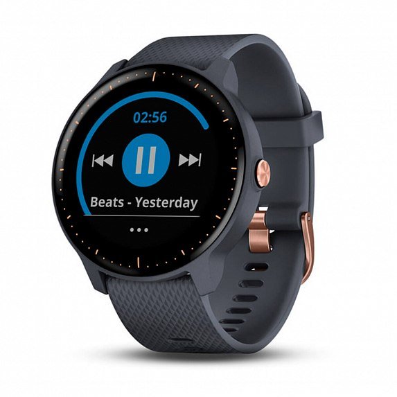 

Garmin Vivoactive 3 Music Granite Blue with Rose Gold Hardware