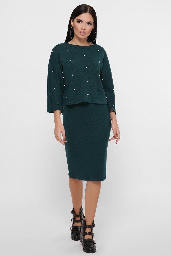 

Костюм с юбкой FashionUp KS-1807B-44 44 зеленый