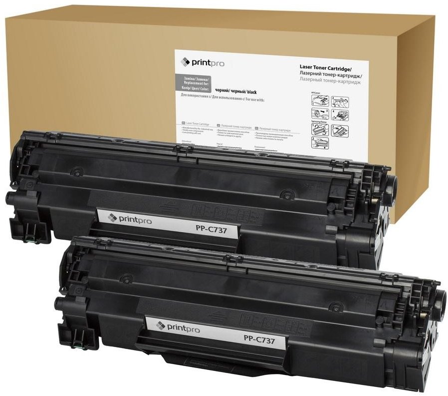 

PrintPro для Canon (737) MF211/MF212W/MF216N Dual Pack (PP-C737DP)