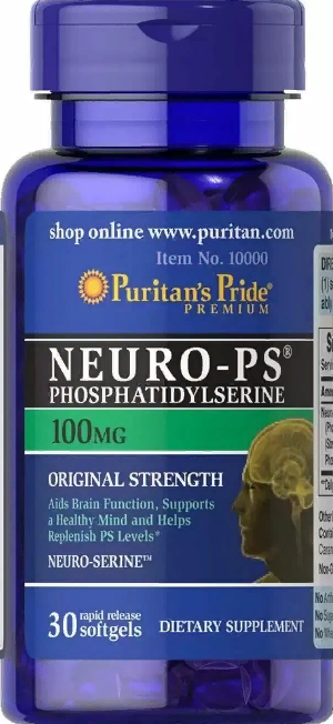 

Puritan's Pride Neuro-PS (Phosphatidylserine) 100 mg Фосфатидилсерин 30 гелевых капсул