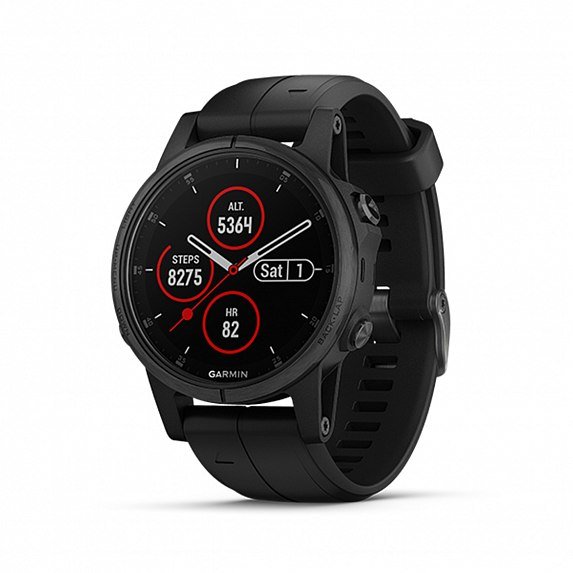 

Garmin Fenix 5S Plus Sapphire Black with Black Silicone (US, Canada) (010-01987-78)