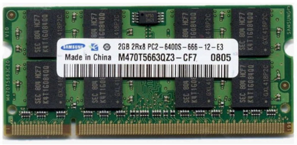 

Samsung 2 Gb SO-DIMM DDR2 800 MHz (M470T5663QZ3-CF7) Rb