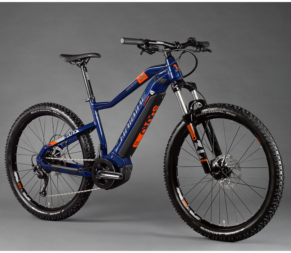 

Электровелосипед Haibike Sduro HardSeven 1.5 i400Wh 9 s. Altus 27,5", рама XL, голубой-оранжевый-титан, 2020