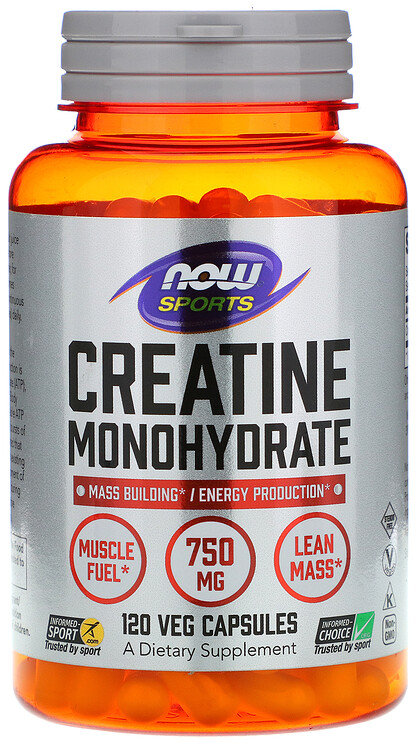 

Now Foods Sports, Creatine Monohydrate, 750 mg, 120 Veg Capsules