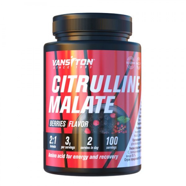 

Vansiton Citrulline Malate 300 g /100 servings/ Wild Berries
