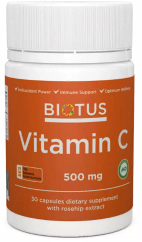 

Biotus Vitamin C 500 mg Витамин С 30 Капсул