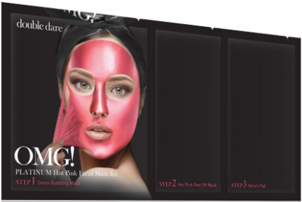 

Double Dare OMG! Platinum Hot Pink Facial Mask Kit Трёхкомпонентный комплекс масок Сияние и ровный тон 31 g