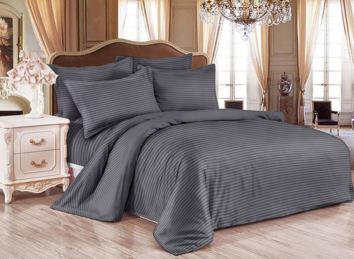 

SoundSleep Stripe Steel Gray сатин-страйп евро (93666534)