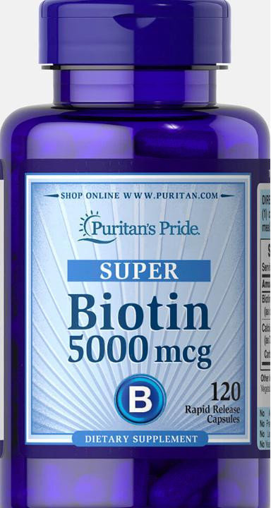 

Puritan's Pride Biotin 5000 mcg 120 Caps Биотин