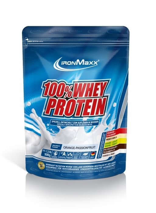 

IronMaxx 100% Whey Protein 500 g /10 servings/ Orange Passionfruit