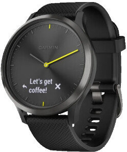 

Garmin Vivomove Hr Black with Black Silicone Band Sport Large (010-01850-01)