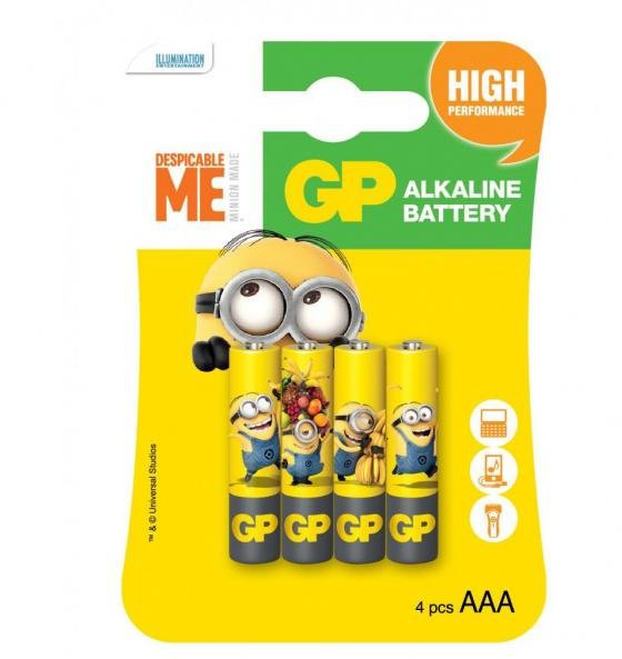 

Gp Aaa LR03 Alcaline Minions 4шт (GP24AUYOY-2UE4)