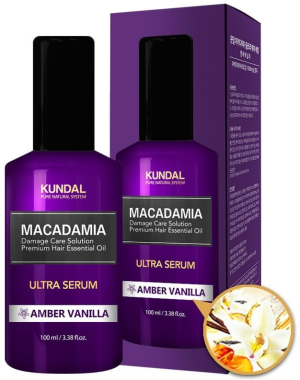 Акція на Kundal Macadamia Ultra Serum Amber Vanilla Масло-Сыворотка для волос Янтарная ваниль 100 ml від Stylus