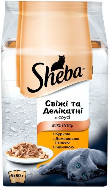 

Влажный корм Sheba Fresh&Fine для котов Мясной микс 72х50 г (4770608247096)