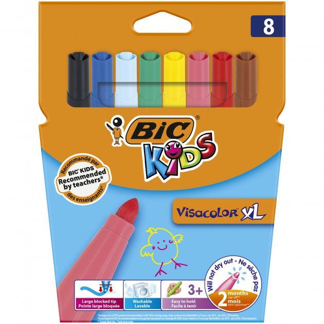 

Фломастер Bic Kids Visacolor Xl 8 шт (3270220010739)