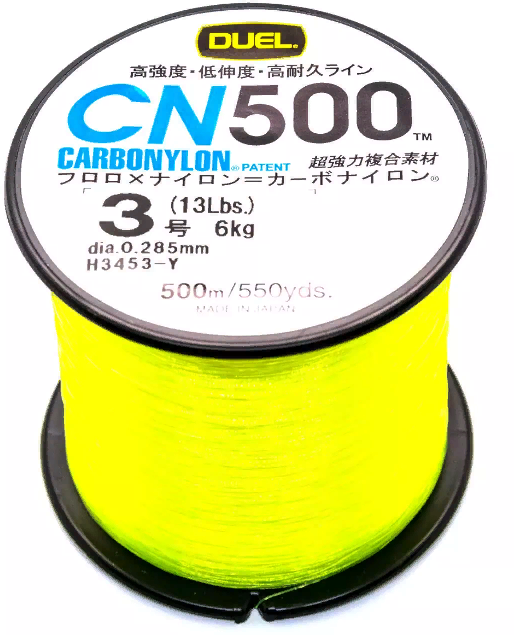 

Леска Duel CN500 Carbonylon 500m 0.285 6kg Yellow #3