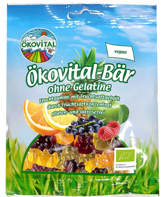 

Желейные Конфеты Okovital мишки без желатина, органические, 100 г (BW26943)