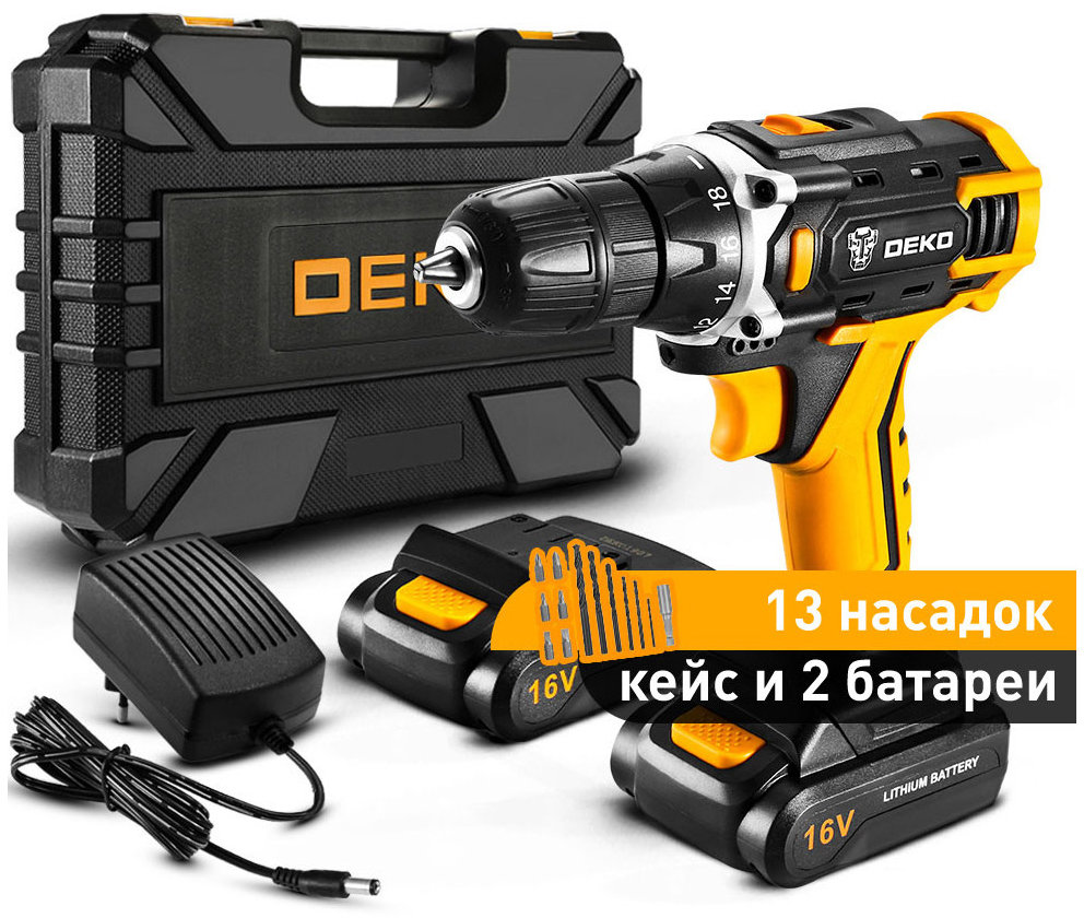 

Шуруповерт Deko DKCD16FU-S3 (13459)