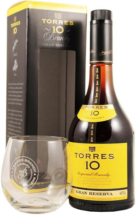 

Бренди Torres 10 Gran Reserva 0.7л + 1 бокал (сувенирный набор) (DDSAT1A017)