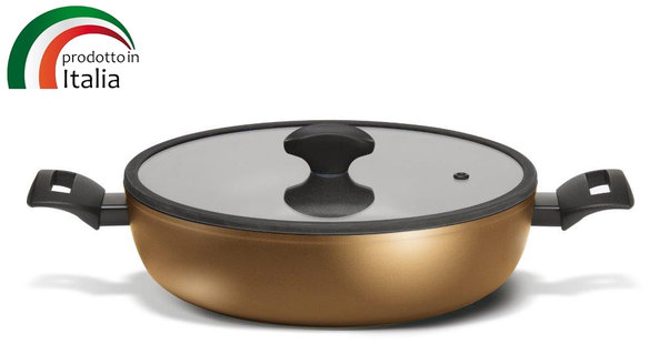 

Сотейник Tvs Tenace Induction с двумя ручками 24см с крышкой (DT474243710001C)