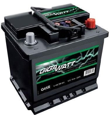 

Автомобильный аккумулятор Gigawatt 6CT-45 АзЕ (0185754512)