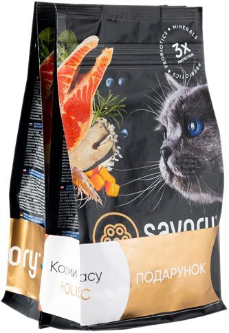 

Сухой корм Savory Adult Cat Gourmand Fresh Salmon&White Fish для котов со свежим лососем и белой рыбой 400 г (2700000019016)