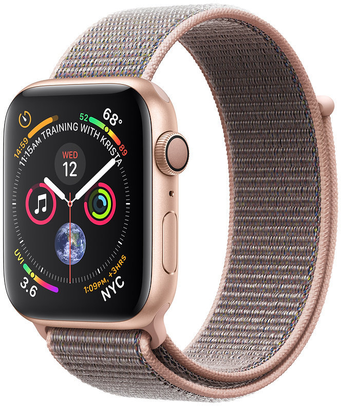 

Apple Watch Series 4 44mm Gps Gold Aluminum Case with Pink Sand Sport Loop (MU6G2)