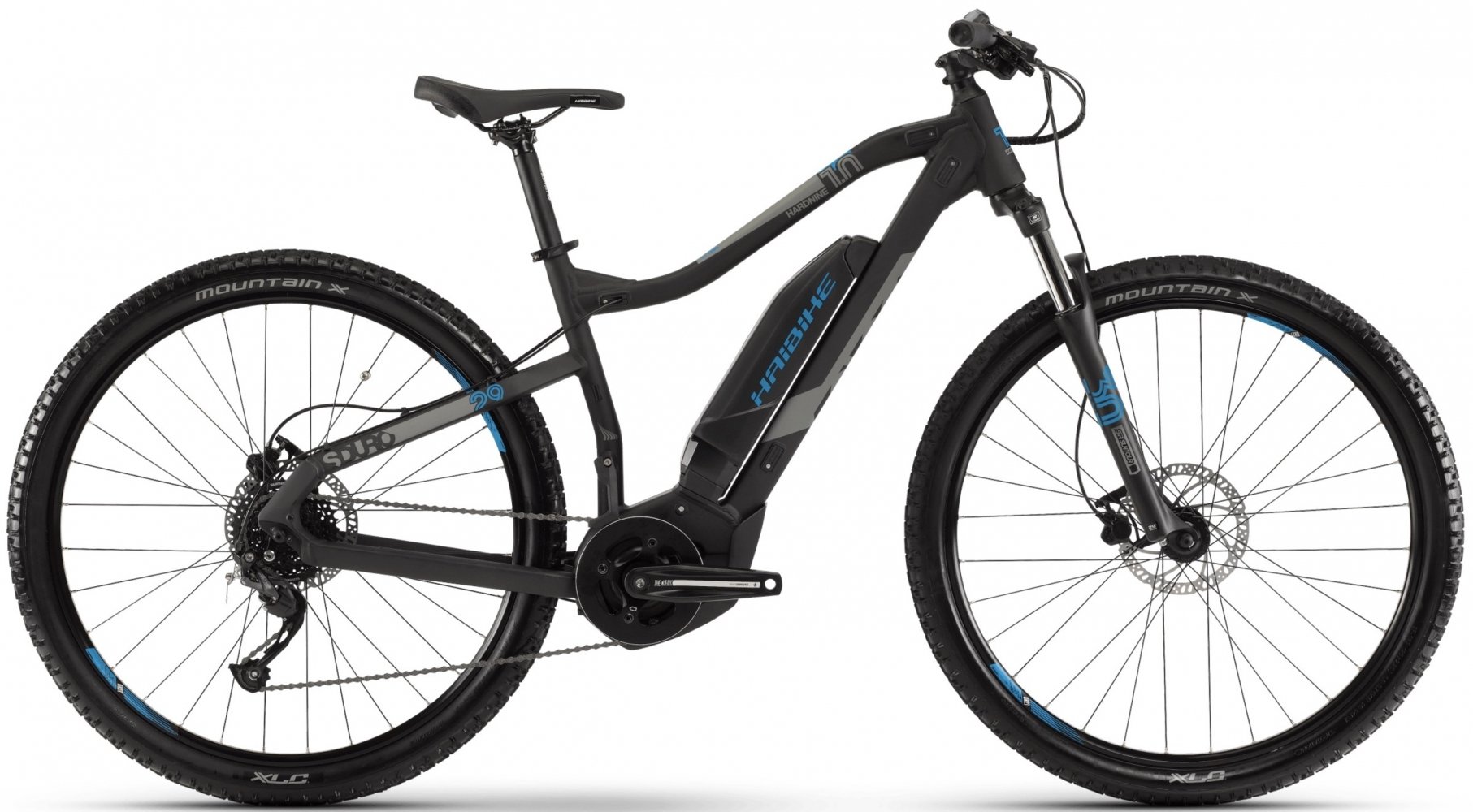 

Электровелосипед Haibike Sduro HardNine 1.0 400Wh 9 s. Altus19 Hb Ycs 29", рама XL, черно-серо-синий матовый, 2019