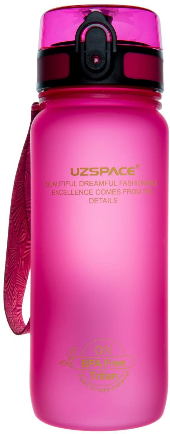 Акция на Бутылка для воды UZspace Frosted 650мл, Розовый (3037) от Stylus
