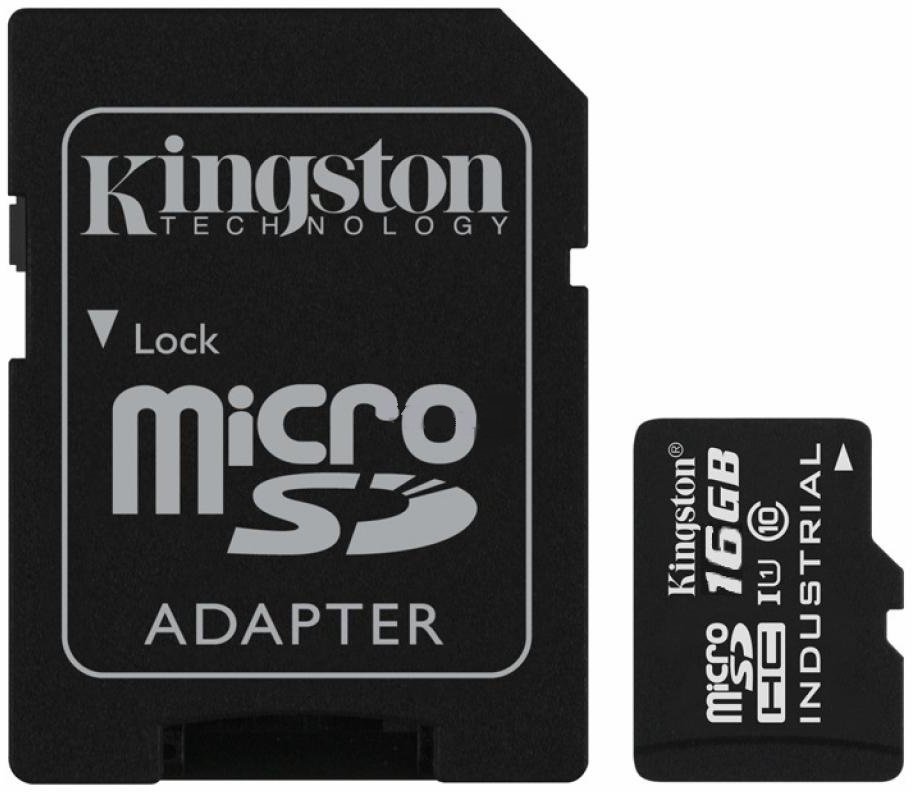 

Kingston 16GB microSDHC Class 10 UHS-I U1 Industrial (SDCIT/16GBSP)