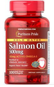 

Puritan's Pride Omega-3 Salmon Oil 500 mg (105 mg Active Omega-3) Омега-3 лососевое масло