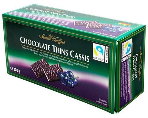 

Конфеты Maitre Truffout Chocolate Thins Classic (со смородиной) 200 г (WT3825)