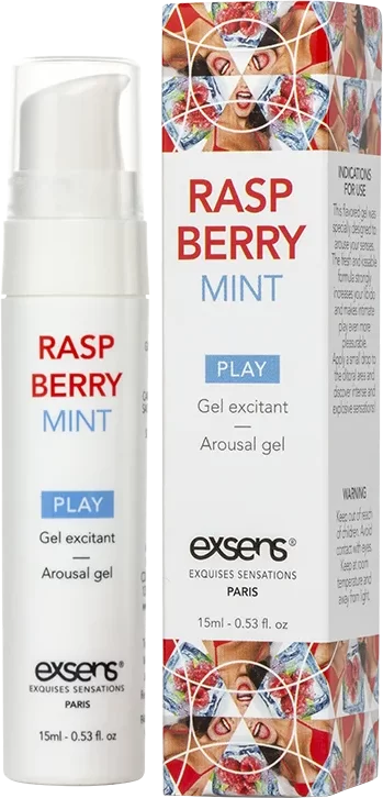 

Распродажа! Стимулирующий гель Exsens Kissable Raspberry Mint 15мл (срок годности 02.2021)