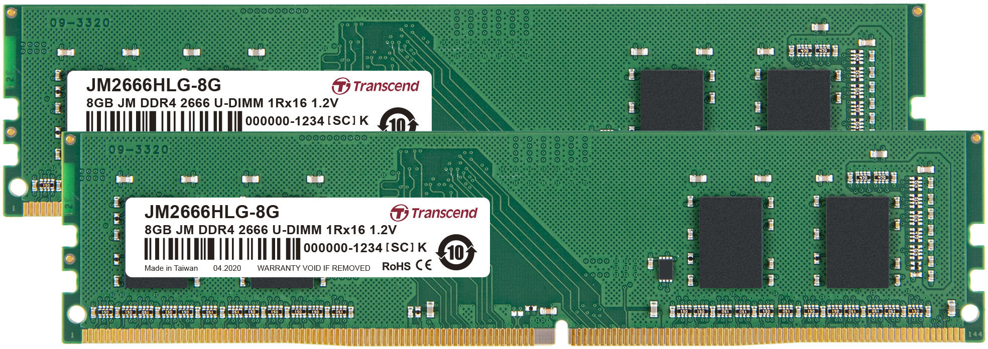 

Transcend 16 Gb (2x8GB) DDR4 2666 MHz (JM2666HLG-16GK)