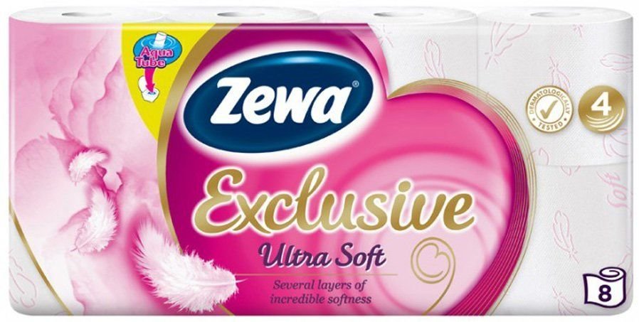 

Zewa Exclusive Ultra Soft Туалетная бумага белая четырехслойная 8 шт.